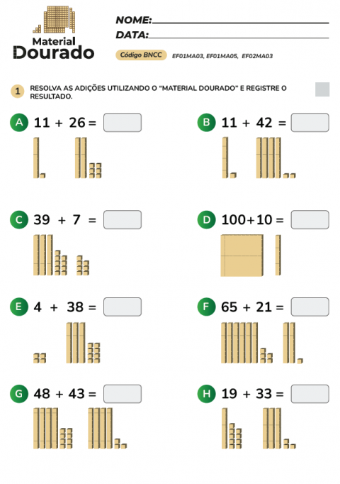 Material Dourado Atividades De Matemática 2393